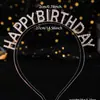 Diadema de Pedrería para Fiesta de Cumpleaños Transfronteriza Diadema con Letras Happybirthday Atuendo Ambiente Accesorios para la Cabeza de Fiesta