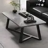 Mesa de centro para sala de estar, uso doméstico, minimalista moderno, sofá de escritório, apartamento pequeno, mesa de chá retangular simples na cor ardósia, luxo leve