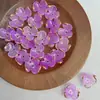 Estilo Antigo Bicolor Carimbado a Ouro Flor Irregular de Três Pétalas Feita à Mão DIY Presilha de Cabelo Estilo Antigo Grampo de Cabelo Acessórios de Joias com Contas