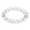 Pulseira de Cristal Branco Natural com Fio Único de Contas Redondas Pulseira de Cristal Branco de Mina Antiga Unissex Fabricante Atacadista de Acessórios de Contas