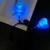 Palito Fluorescente Estrella de Concierto Estrella de Cinco Puntas Cabeza Luminosa Azul Diadema Luminoso Palo de Destello Accesorios de Apoyo para Fiesta