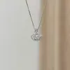 Cisne Negro Simple y Versátil Nuevo Estilo Coreano Collar Colgante para Mujer Cadena para Clavícula de Pato Degradado Esponjoso Venta al por Mayor