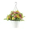 Nuevo Cesta Colgante de Flores Artificiales de Primavera Transfronteriza de Amazon Guirnalda de Cesta Colgante Decoración de Maceta Colgante de Hierro para el Hogar Accesorios