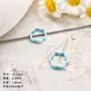Anel de contas pintado com tinta de liga para cartão 10 flores coloridas material para corrente de celular diy material para acessórios de pulseira joia