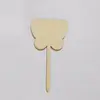 Decoração de Topper de Bolo Etiqueta Sinal Floral de Madeira Logo Criativo Topper de Jardinagem Etiqueta de Planta Suculenta de Jardinagem