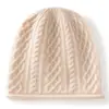 Novo Chapéu de Cashmere Outono/Inverno Clássico Trançado Simples Quente Anti-Frio para Homens e Mulheres Chapéu de Tricô Chapéu para Frio