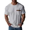 Novas Roupas de Verão Masculinas para E-commerce Transfronteiriço: Camiseta Esportiva Casual Respirável de Corte Solto, Camiseta Masculina Simples Versátil de Manga Curta