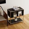Gabinete USB Aparador Lateral Antiguo Medio Dormitorio Mesa de Noche Acero Inoxidable Combinación Modular Gabinete Lateral Sala de Estar Cubo de Almacenamiento
