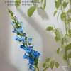 Flores Artificiales Azules Ramo Materiales para Decoración de Escena de Boda, Rosas Azules para Arreglo de Piso de Salón de Bodas y Flores Decorativas