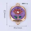 Pendente de Flor Retrô Mais Vendido Transfronteiriço Material para Acessórios DIY Liga de Metal com Gotejamento de Óleo Pingente para Pulseira Dupla, Colar, Brincos