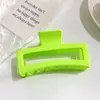Pinza para el pelo con forma de disco grande de 13 cm, para la parte trasera de la cabeza, con red para el pelo, color rojo, con forma de tiburón, sencilla y esmerilada.