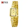Reloj de Pulsera Ofns de Aleación Hueca para Mujer, Sencillo y Exquisito, Adecuado para el Lugar de Trabajo y los Viajes Diarios, Resistente al Agua, Reloj de Lujo Ligero, Reloj Cuadrado Pequeño Transfronterizo