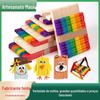 Palitos de Sorvete Cor de Madeira Natural, Palitos Coloridos para Picolé, Palitos de Madeira Redondos para Artesanato DIY, Brinquedos Educacionais Infantis, Materiais Didáticos