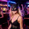Máscara de Batman para Hombres y Mujeres Máscara de Látex Cubrecabezas Catwoman Máscara Negra Engrosada Cubrecabezas Accesorios de Halloween