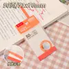 50 Hojas de Notas Adhesivas Transparentes Esmeriladas Tiras Adhesivas de Color Fluorescente para Mascotas Notas Adhesivas para Estudiantes Papel Adhesivo Notas Adhesivas Reutilizables Notas de Memo