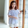 Roupa Infantil Primavera e Outono Camisa Infantil Gola Boneca Estilo Coreano Top Grande Infantil para Meninas Camiseta