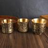Taza de Dragón y Fénix de Latón Puro Taza de Cobre taza de té de latón taza pequeña decorativa china Baifu taza pequeña de té decoración de ceremonia del té venta al por mayor