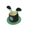 1 pieza Pantalones de Fiesta Irlandeses Sombrero Decorativo para Pierna St. Sombrero Verde de Trébol del Día de San Patricio