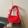Bolso de Hombro Coreano Chic con Pliegues Diarios para Viajes de Negocios para Mujer, Lindo de Lunares, Moderno, Versátil, de Alto Valor