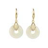 Yuexin S925 Plata Totalmente Retro Elegantes Aretes Geométricos Mate con Cierre de Seguridad para Mujer Aretes Largos Versátiles para Mujer