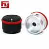 Perilla maciza de aluminio 30*22 con anillo de goma, perilla de ajuste de potenciómetro de agujero de 6 MM, perilla de instrumento, Plata