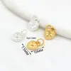 Colgante Chapado en Oro de 14K que Conserva el Color con la Palabra "Fortuna" Pulsera de Amuletos Pequeños Accesorio Pulsera DIY Accesorios de Cuentas para Collares Venta al por Mayor D104