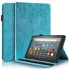 Aplicable a funda de cuero para tableta Amazon Fire HD10 2023, funda protectora con tarjetero en relieve de árbol de la vida