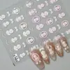 Adesivos de Unha Artística para Meninas Bonitas Celebridade da Internet Ultra-Finos Menina Mágica Shin-Chan Decalques de Unha Série de Desenhos Animados Joias para Dedos