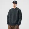 Suéter masculino retrô americano, malha base de inverno quente, jaqueta casual estilosa de alta qualidade com gola Henry