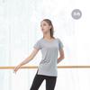 Liquidação ~ Top de ioga modal feminino manga curta roupas de dança moderna esportes fitness dança prática roupas de ioga camiseta