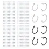 Transfronterizo 180 3 piezas 4/chapado en plata/chapado en oro calcomanías joyería falsa de perforación Amazon temu venta caliente