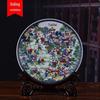 Presente artesanal atacado chinês retro Baizi decoração de imagem sentado placa disco vinho armário decoração de cerâmica atacado