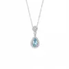 Collar de Plata Pura S925 Lágrimas de Sirena Moradas para Mujer, Mismo Estilo que Sophia Amber Pequeña Princesa, Súper Brillante y Lujo Ligero