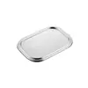 Plato de acero inoxidable 304 para comida rápida, lonchera para oficinista con tapa, profundización, plato cuadrado de compartimentos comercial para comedor, chino