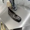 Zapatos de Ballet Redondos Negros Tachonados Estilo Retro para Mujer 2026 Primavera y Verano Nuevo Estilo Boca Baja Zapatos Mary Jane Zapatos Planos