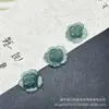 Jadeíta Azul Natural Flor de Cinco Pétalos Flor de la Fortuna Joyería Accesorios Hecho a Mano DIY Accesorios para Pulseras al por Mayor