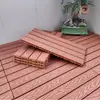 Piso de Madera Plástica Terraza Jardín Autocolocable Exterior Autoensamblable Balcón Patio Renovación Impermeable Anticorrosivo Piso sin Mantenimiento