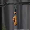 Cadena de Llavero de la Torre Wenchang y Pluma Wenchang de Pino Ciprés, Colgante de Mochila Escolar de Madera de Nueve Pisos para Estudiantes, Adorno de Madera