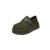 Zapatos Casuales de Suela Gruesa para Aumentar Altura, Totalmente Cerrados, para Mujer, Novedad Otoño 2026, Mocasines Versátiles Retro Slip-on, Zapatos Casuales de Un Solo Paso