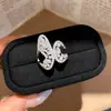 Anillo Abierto Redondo Super Brillante de Circonita, Simple y Moderno, Versátil, Lujo Ligero, Sensación de Alta Gama, Popular en Xiaohongshu, Joyería de Moda