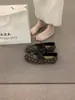 Primer Encuentro Temporada Lana a Cuadros Lunares Planos Zapatos Planos de Ballet Ropa de Abrigo 2026 Otoño Nuevos Zapatos Mary Jane Mujer