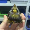 Bola de Cristal 73 Estilos Pirámide Bola de Cristal Transfronteriza Pirámide de Piedra Triturada Artesanías para el Hogar Adornos de Resina