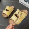 Pantuflas Birkenstock de Suela Gruesa para Niños 2026 Verano Nuevas Versión Coreana Sandalias de Playa Slip-On con Hebilla Cuadrada para Niñas