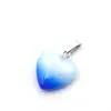 Pingente de amor em pedra natural transfronteiriço 20mm pingente de coração cor de cristal pingente de coração de pêssego acessórios de joias para colar