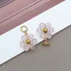 Contas Coloridas a Vácuo para Conservar a Cor Flor de Cristal Margarida Pingente Brincos Criativos DIY Puros Feitos à Mão Acessórios de Pérola de Imitação