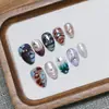 Uñas Portátiles Puras Hechas a Mano de Venta Caliente Transfronteriza, Estilo Europeo y Americano, Pegatinas para Uñas de Concha de Gama Alta, Uñas Postizas Removibles