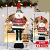 Nuevo Transfronterizo Adornos de Muñeco Telescópico Navideño Santa Rayado Anciano Muñeco de Nieve Alce Decoraciones Regalos de Navidad