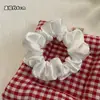 Goma para el pelo satinada de tela coreana, seda francesa, simple liga para coleta, banda elástica para el pelo, alta elasticidad, accesorio para el pelo de seda sintética