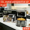 Fritadeira de ar 6L forno multifuncional inteligente com tela sensível ao toque fritadeira de ar de grande capacidade fritadeira elétrica máquina de batatas fritas