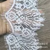 Ribete de encaje de pestañas de algodón brocado de 8 cm del fabricante, accesorios de encaje para lencería, vestidos caseros y ropa, diseño de hilo ondulado